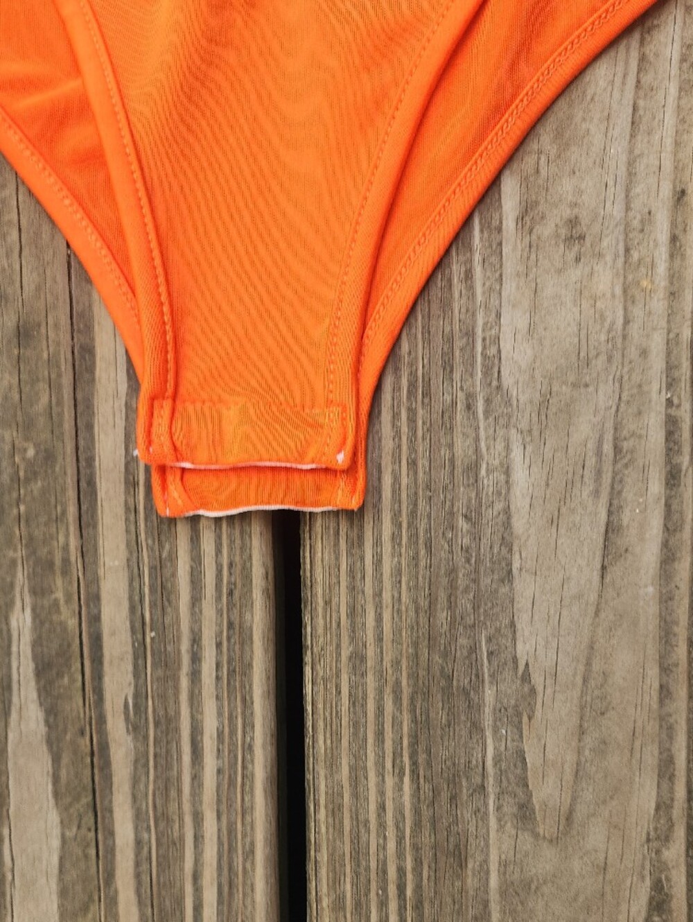 Zeagoo Orange Off-Shoulder Tie-Front Bodysuit - Picture 4 of 6